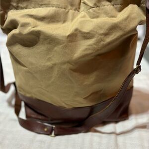 R.RIVETER Crossbody Bag Leather Strap & Bottom Military Handcrafted